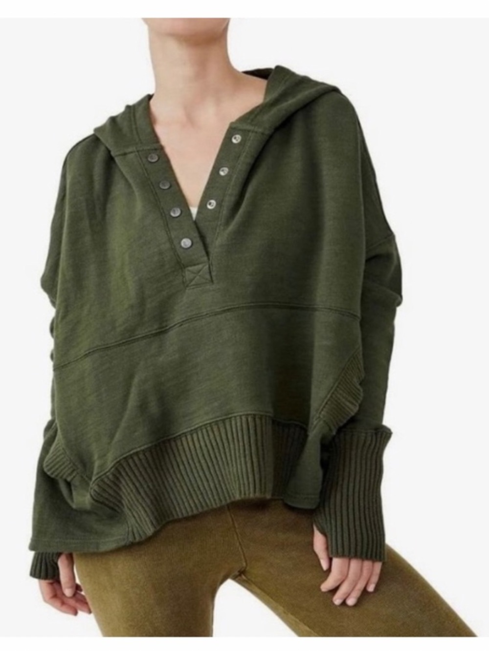 Free People Honey Dove Pullover in Green